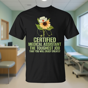 Camiseta de asistente médico certificado: el trabajo más difícil que disfrutarás mucho. - Product Image 3