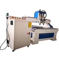 YN1325 Deux Têtes Professionnel Travail Du Bois Pcb En Plastique Contreplaqué Porte Cnc Gravure Sculpture Routeur Machine pour Guitare Porte Armoire