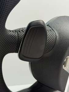 Volant en cuir semi-perforé style <span class=keywords><strong>RS</strong></span> avec pagaie <span class=keywords><strong>rouge</strong></span> pour A3 A4 A5 A6 C6 C7 S3 S4 S5 S9 B8 B9 Q5 Q7 RS3 RS5 <span class=keywords><strong>TT</strong></span> - Product Image 3