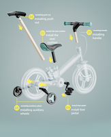 Wholesale 12" Mini Baby Bicycle / Cheap Kids Balance Bike Aluminum Frame Full Shockproof Frame 40kg Load Capacity Custom Logo