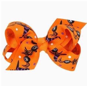 Nouveauté en gros : Accessoires capillaires pour enfants, nœud papillon Halloween transfrontalier <span class=keywords><strong>de</strong></span> haute qualité avec motif <span class=keywords><strong>de</strong></span> dessin animé effrayant et humoristique - Product Image 1