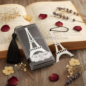 Segnalibro <span class=keywords><strong>Torre</strong></span> <span class=keywords><strong>Eiffel</strong></span> in Acciaio Inossidabile Lucido Personalizzabile con Logo, Collezione 'Da <span class=keywords><strong>Parigi</strong></span> con Amore', per Regalo - Product Image 4
