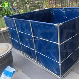 Toldo impermeable de <span class=keywords><strong>lonas</strong></span> de PVC azul de alta calidad <span class=keywords><strong>para</strong></span> cubierta exterior, tela de malla recubierta <span class=keywords><strong>para</strong></span> piscina de niño de piscicultura - Product Image 2