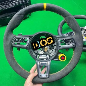 Volante de Fibra de Carbono LED Compatible con <span class=keywords><strong>Porsche</strong></span> Panamera Cayenne Macan 718 Boxster Cayman Taycan <span class=keywords><strong>Carrera</strong></span> 996 911 981 957 958 991 - Product Image 4