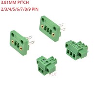 Bloc de bornes à visser enfichable 15CDGV 2/3/4/5/6/8 broches, pas de 3,81 mm, connecteur de circuit imprimé de type fiche 3,81 avec bride, fiche + prise