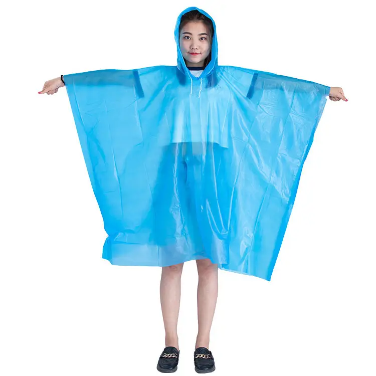 Ponchos de pluie pour adultes Imperméables réutilisables pour femmes Hommes Veste de pluie d'urgence avec capuche