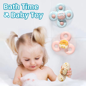 3Pc Ventouses Toupie Jouet Bébé Jeu Placation Infant Educatif Rotatif <span class=keywords><strong>Hochet</strong></span> Bain Douche Jouets Enfants Cadeau - Product Image 3
