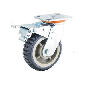 <span class=keywords><strong>Fourche</strong></span> métallique rigide de 5 à 4 pouces avec plaque pivotante, noyau gris, roues de tripoires <span class=keywords><strong>anti</strong></span>-glisse, pour <span class=keywords><strong>machine</strong></span> lourde et lourde, livraison gratuite - Product Image 3