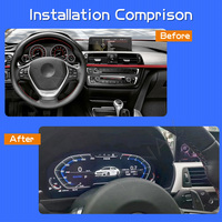 Pantalla Android de 12.3" para Coche con Radio, Audio, Navegación GPS, Reproductor Multimedia, Panel de Aire Acondicionado y Clúster Digital para BMW Serie 3 F30 F32 F83 320i