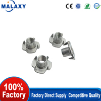 Vierklauen-M6-Steckmutter, Blindgewinde-T-Nut, Möbel-T-Nut, Gewindeeinsatzmutter M5