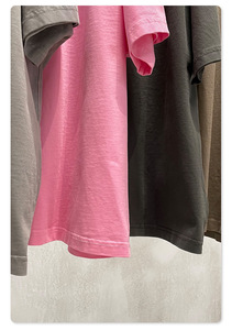 Fabricants de vêtements, t-shirt décontracté à manches courtes, style urbain, extérieur, ample, 310 g, 100 % coton, traitement anti-froissement, pour hommes - Product Image 5