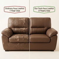 Stationäres Freizeit-Akzentsofa-Set, Kunstleder 1/2/3-Sitzer Einzel- Doppel- Dreisitzer-Sofa für Wohnzimmer & Büromöbel