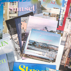 Stickers muraux en papier, 21 feuilles par paquet, motifs scéniques de la série <span class=keywords><strong>Foggy</strong></span> Sleepless Island, décoration murale inférieure - Product Image 1