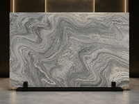 Dalle de marbre gris éléphant pour plan de travail de cuisine, dessus de meuble de salle de bain, revêtement mural, cadre de cheminée, découpe sur mesure