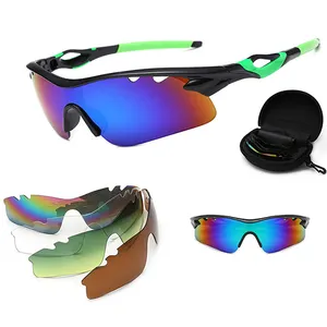 DLX9302set yeni bisiklet gözlük patlamaya dayanıklı açık sürme renk değişikliği gözlük güneş gözlüğü 5 lens spor seti
