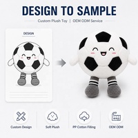Peluche de Fútbol Personalizado de Alta Calidad, Recuerdo Deportivo, Mascota con Rostro Bordado, Pelota de Fútbol Suave para Regalo de Equipo