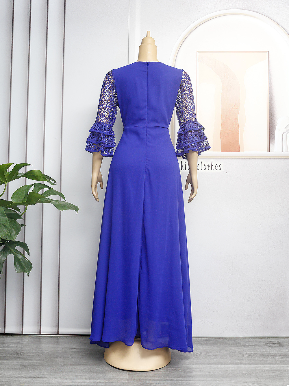 L-3XL Women's Large Lace Dress Heavy Duty Chiffon Dress ROUND NECK CUTOUT  DRESS| Alibaba.com