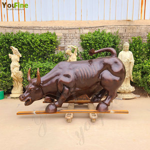 Famosa statua a grandezza naturale dell'orso di combattimento del toro del bronzo per all'aperto - Product Image 6