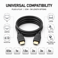 Câble HDMI 2.0 4K 60Hz 18Gbps Haute Vitesse HDR ARC HDCP 2.2 Mâle-Mâle pour TV Moniteur Ordinateur Portable Projecteur Lecteur Multimédia