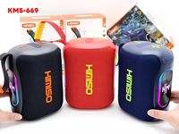 Kms-669 Super 12W Bass Puissant, Haut-parleur Bluetooth Portable sans Fil avec Lumière RGB, Subwoofer Stéréo et Radio FM, Meilleure Vente