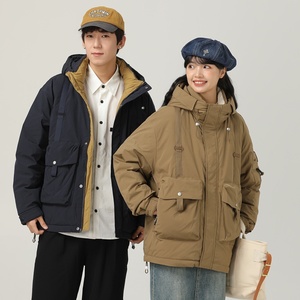 Chaqueta de invierno informal para hombre y mujer Chaqueta de asalto con capucha Vintage 90 Diseño de moda Reunión Nuevo estándar nacional Uso al aire libre - Product Image 2