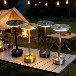 Lampe de table rechargeable en métal, LED tactile à intensité variable, sans fil, lumière d'ambiance nocturne pour bar, restaurant, chambre, hôtel, décoration - Product Image 6