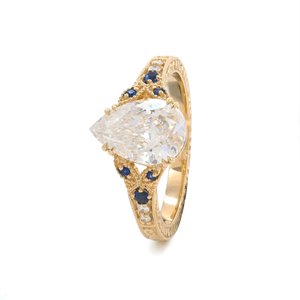 Elegant 925 Sterling <b>Silver</b> <b>Adjustable</b> Diamond <b>Ring</b> Classic Statement Jewelry with Brilliant Stone Setting for Every Occasion - Product Image 1