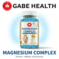 Gomitas de Magnesio Complejo de Marca Privada OEM, 1000 mg, 8 Formas de Magnesio, Glicinato, Citrato, Relajación Muscular, Salud Cerebral, Personalizadas