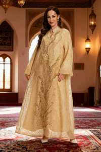 Robe de soirée élégante pour femmes, brodée de paillettes, style modeste, style d'Arabie Saoudite, vert rouge, <span class=keywords><strong>abaya</strong></span> taille 2XL, vêtements musulmans traditionnels - Product Image 5