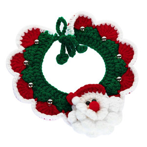 Hoopet Christmas Cat Collar Knitted Scarf With <b>Bell</b> Adjustable <b>Winter</b> Pet Neck Ornament For Small Cats - Product Image 5