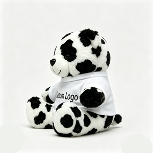 Boneka Hewan Bermerek Grosir Gajah Sapi Zebra Beruang Teddy Kelinci Boneka Lucu Maskot Kustom LOGO Kustom Mainan Boneka - Product Image 5