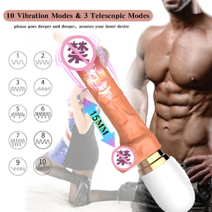 Femmina <span class=keywords><strong>Mini</strong></span> cannone macchina di pompaggio automatico <span class=keywords><strong>Dildo</strong></span> a mani libere ventose elettrico retrattile vibrazione masturbatore per adulti - Product Image 6