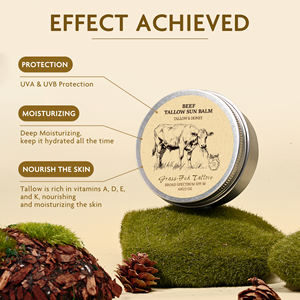 Частная торговая марка бальзам для загара и меда, уход за кожей, взбитая ГОВЯЖЬЯ сала, веганский уход за солнцем, солнцезащитный крем из говяжьего сала - Product Image 5