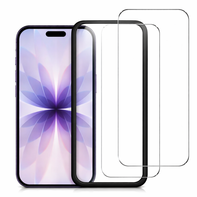 HD Clear Tempered Glass for iPhone 17 Wholesale 9H Hardness Screen Protector with Installation Frame Anti Scratch Bubble-Free