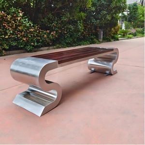 Chaise intelligente de jardin extérieure en acier inoxydable à énergie solaire avec port USB de charge sans fil, résistante à l'eau - Product Image 6