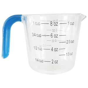 Taza medidora <span class=keywords><strong>de</strong></span> plástico para hornear, 250ml, impresión a escala personalizada para líquidos o sólidos - Product Image 1