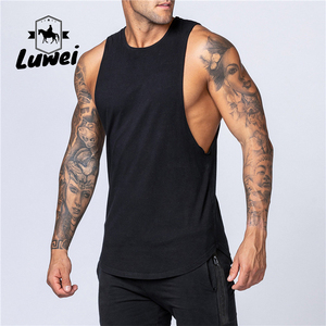 Camiseta OEM con logotipo personalizable, camiseta sin mangas recortada hueca para hombre, camiseta de entrenamiento para gimnasio, culturismo, camiseta sin mangas para gimnasio - Product Image 2