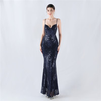 32038-S # Robe de soirée longue à sequins 3XL4, grande taille, pour spectacle, banquet