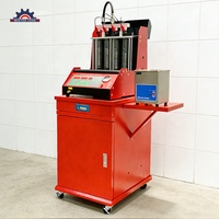 Máquina de Limpieza de Inyectores de Combustible para Motor Automotriz, Ultrasónica con Calentamiento, Herramienta de Prueba para 4 Cilindros, 220-240V, para Taller de Reparación Automotriz