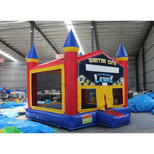 บ้านลมเป่าลมขนาดสั่งทำพิเศษ 13x13 ฟุต พร้อมโลโก้ บ้านลมเป่าลมเชิงพาณิชย์ ปราสาทลมเป่าลมสำหรับเด็กและผู้ใหญ่ - Product Image 1