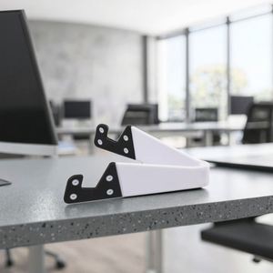 V Shaped Portable Foldable Mobile <b>Phone</b> Bracket with Telescopic Arm Universal Fit <b>for</b> Travel & Desk Use - Product Image 2