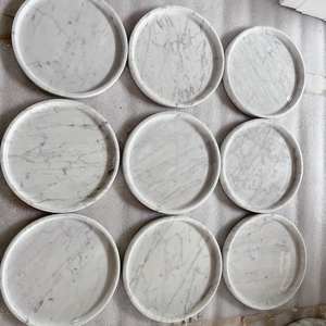 Bandeja de Mármol Blanco de Carrara al por Mayor, Piedra Natural de Fujian, Diseño Moderno para Uso en Hoteles - Product Image 1