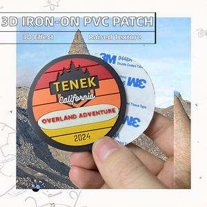 Custom 3D Soft PVC 3M Backing Heat Embossed Iron-On Flower Mold Rubber Tactical <b>Canvas</b> Cloth Clear PVC Print Patches Made - Product Image 2