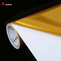 Rouleaux de film de découpe publicitaire auto-adhésif doré en PET 50 microns, durable, pour imprimante et traceur informatique, matériaux pour affiches