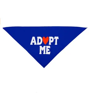 Benutzer definierte gedruckte Adopt Me Cotton Dog Bandana Siebdruck Pet Bandanas für mehrere Größen Hund