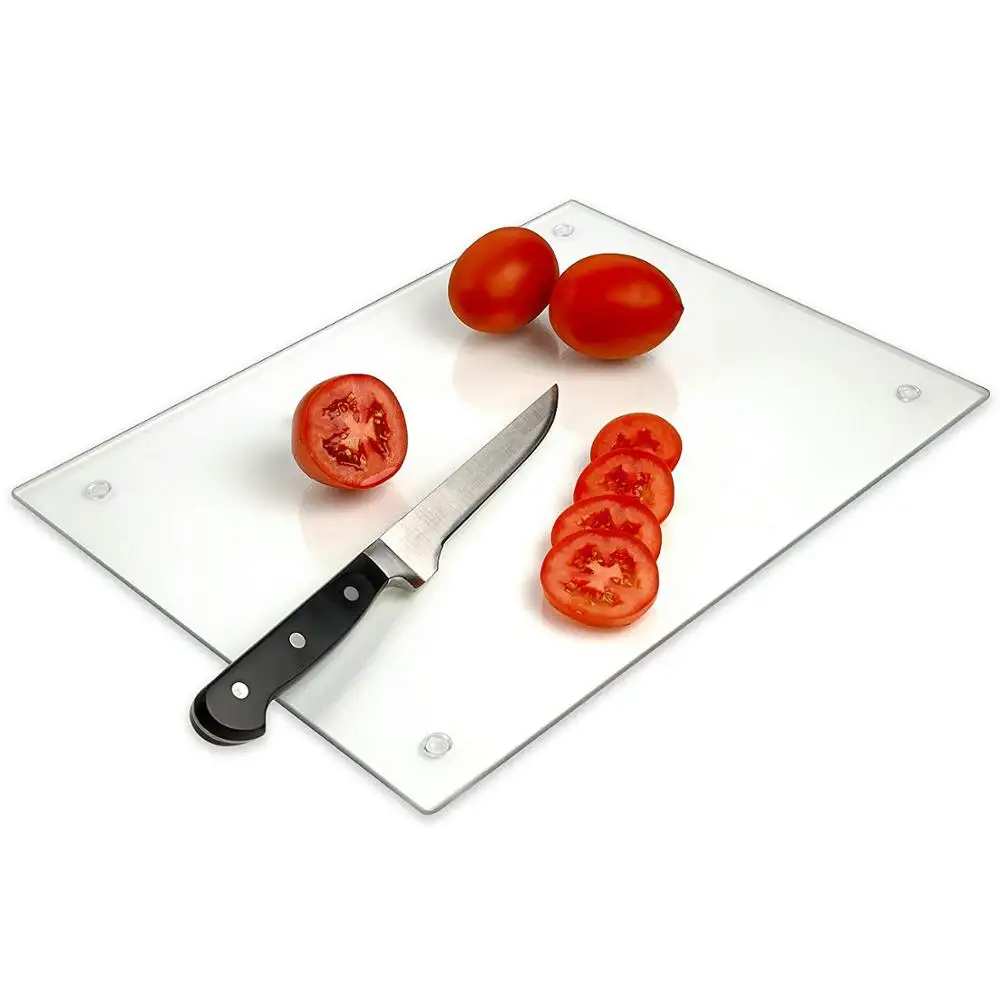 cheap price tempered glass cutting board, long lasting clear glass