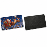 Tapis de souris de jeu de Noël 90x40cm 3mm, tapis de bureau, design animé traîneau du Père Noël, base en mousse PU antidérapante, cadeau de Noël pour les joueurs