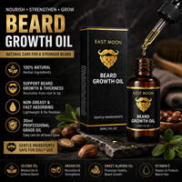 Prêt à expédier EAST MOON Huile concentrée pour la croissance et la nutrition de la barbe 30 ml avec formule non grasse pour hommes 1 oz