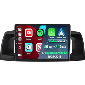 Android Carplay đài phát thanh xe cho 2005-2012 TOYOTA COROLLA màn hình cảm ứng autoradio Stereo video âm thanh đa phương tiện GPS máy nghe nhạc đơn vị đứng đầu