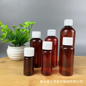 Botella de Plástico Marrón para Medicamentos de 50ml 100ml con Tapa de Rosca, Boca Estrecha, Envase General de PET - Product Image 3